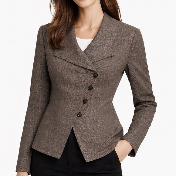 Tahari Jackets & Blazers - Tahari Arthur S Levine 100% Wool Asymmetrical Blazer Women’s 14